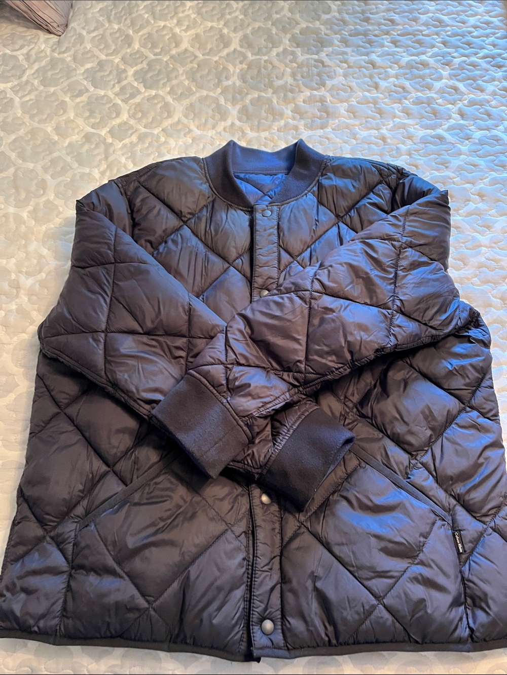 Men's Calvin Klein Reversible Quilted Puffer Jacket - Navy and Light Blue